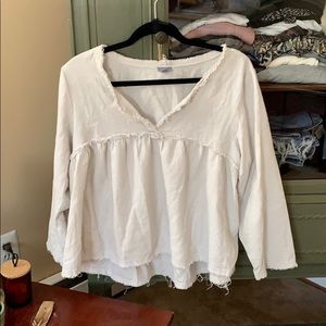 Babydoll aerie top-grey/white color